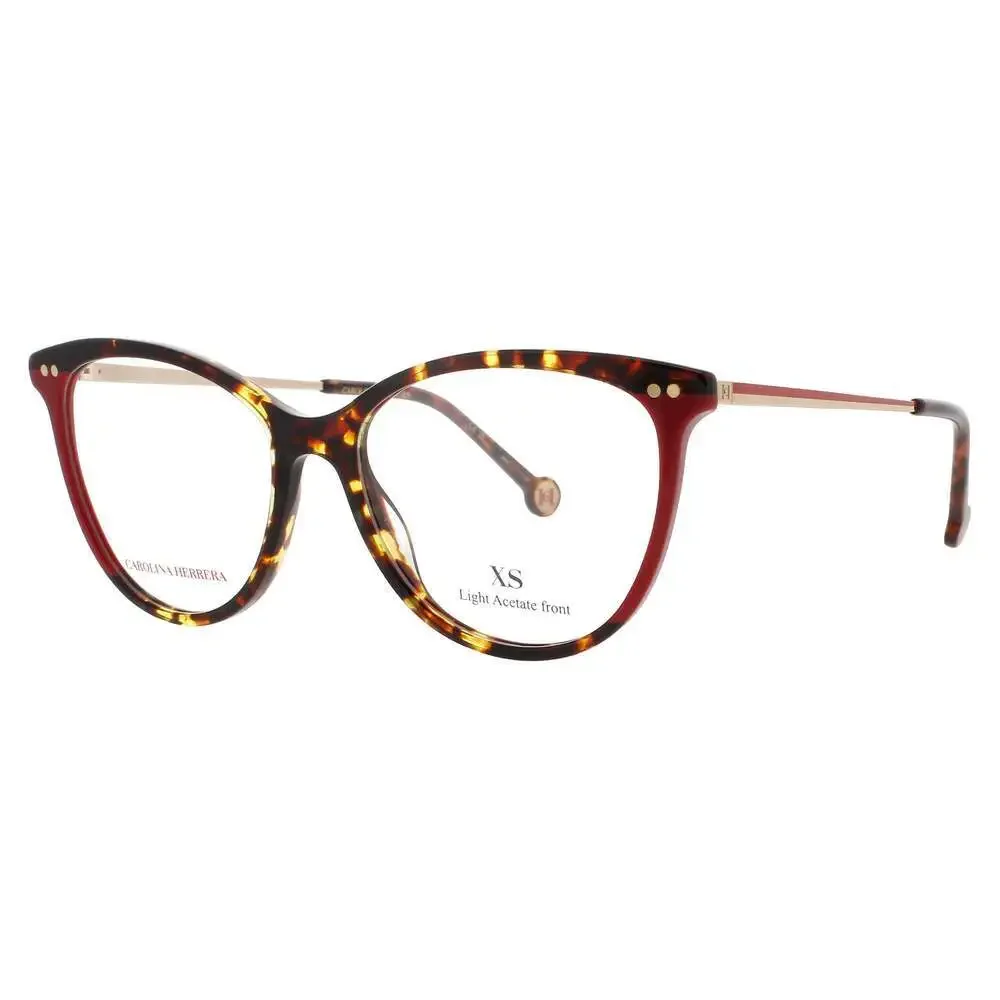 NWT Carolina Herrera HER 0210-O63 Havana/Red 52mm Eyeglasses
